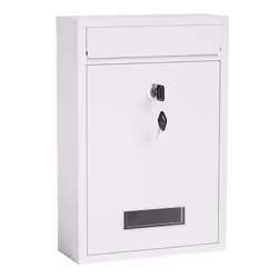 Boite aux lettres murale Courrier Blanc Revêtement par poudre V11 - 60131