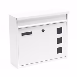 Boite aux lettres Boite postale murale Design Blanc Revêtement par poudre Mailbox V12 - 60136