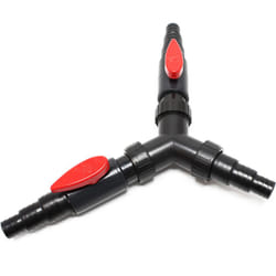 Distributeur en y Vanne d'arrêt 25 / 32 / 38 mm Raccord nervuré étagé Connecteur