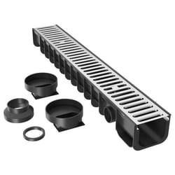 Caniveau 1 m Grille de recouvrement galvanisée Drainage 15t Eaux usées Rigole Évacuation Garage