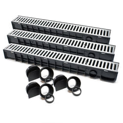 Caniveau 3x1m Grille de recouvrement galvanisée 15t Drainage Eaux usées Rigole Évacuation Garage