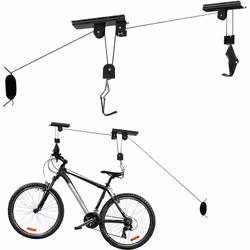 Description générale Grâce à ce support de rangement de vélo type ascenseur, vous gagnerez de la place dans votre garage ou v ...