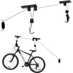 Wiltec - Support ascenseur vélo 20 kg, 77 x 45 mm / 84 x 250 mm, Porte bicyclette, Rack de rangement garage stockage élévateur plafond