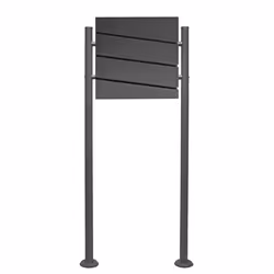 Boite lettres Kit Mural V16 Anthracite revêtue poudre Simple Verrouillable Courrier Mailbox - 60506