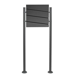 Boite lettres Kit Mural V16 Anthracite revêtue poudre Simple Verrouillable Courrier Mailbox - 60506