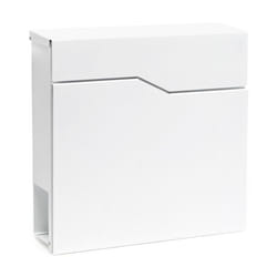Boite lettres moderne Design V19 Blanche Fixation murale revêtue poudre Compartiment journal Poste - 60514