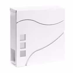 Boite lettres Design V28 Blanc Compartiment journaux Fixation murale revêtue poudre Porte magazine - 60565