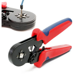 Wiltec - Pince sertir embouts 0,25-6mm² câble auto-ajustable empreinte carrée Cosse de câble