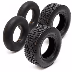 [Kit pneu et chambre à air] – Ce lot de Wiltec comprend deux pneus de taille 18x8.50-8 et deux chambres à air avec valve coud ...