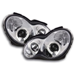 Phares pour Mercedes Classe c type W203 00-07 chrome -