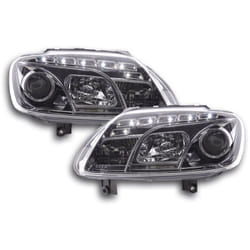Phares Daylight led drl look vw Touran Type 1T / vw Caddy Type 2K 03- chrome -