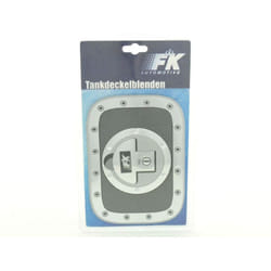Fk Automotive - Couvercle de bouchon de réservoir alu look 180x131 Couvercle pour bouchon de réservoir -