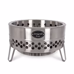 Feuerhand TYROPIT, Bois de chauffage, Argent, Acier inoxydable, Rond, Réseau, 3 pieds