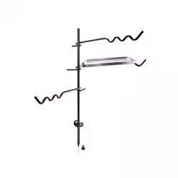 Petromax Ancre pour feu, Support sur pied grill barbecue, Noir, Chrome, Chrome, Acier, 390 mm, 390 mm, 6,7 kg