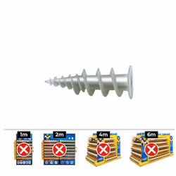 Boite De 50 Chevilles Nylon Avec Vis 4.4 X 40 Kgd