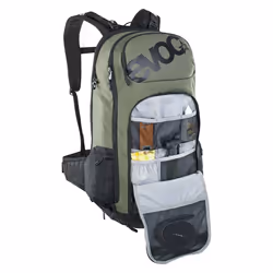 EVOC FR Tour E-Ride sac à dos Sac à dos de cyclisme Noir, Olive Nylon, Antidéchirure