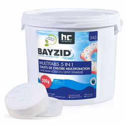 Galets de chlore multifonction 5 en 1 pour Piscine 1 x 5kg (200g)   Entretien et Nettoyage en 5 Phases - Fabriqué en Europe