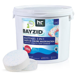 Galets de chlore multifonction 5 en 1 pour Piscine 1 x 5kg (200g)   Entretien et Nettoyage en 5 Phases - Fabriqué en Europe