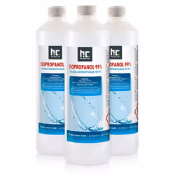 3x 1 L Alcool isopropylique 999% Höfer Chemie® en bouteille de 1 L