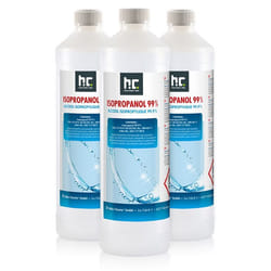 3x 1 L Alcool isopropylique 999% Höfer Chemie® en bouteille de 1 L
