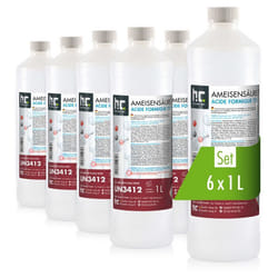 6x 1 L Acide formique 75% Höfer Chemie® de qualité technique en bouteille de 1 L