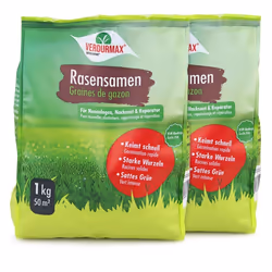 Mélange de graines - VERDURMAX - 2 x 1 kg - Résistant à la sécheresse - Germination rapide - Gazon dense