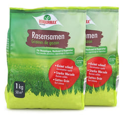 Mélange de graines - VERDURMAX - 2 x 1 kg - Résistant à la sécheresse - Germination rapide - Gazon dense
