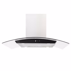 Hotte aspirante cuisine 90cm Hotte Îlot acier inoxydable verre noir WiFi