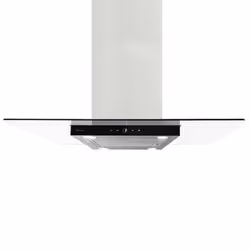 Hotte aspirante cuisine 90cm Hotte Îlot acier inoxydable verre noir WiFi