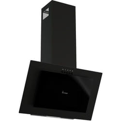 Hotte aspirante cuisine 60cm Inclinées acier inoxydable verre noir