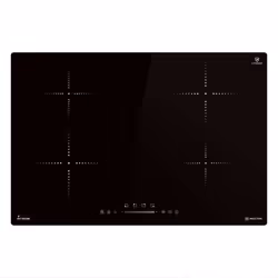 Plaque Induction 80 cm  7 kW  4 Zones de cuisson  9 niveaux de puissance  Contrôles Tactiles  Minuterie  IH87704RL