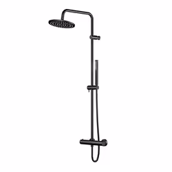 Steinberg 390 Set de douche avec thermostat diamètre 220 mm noir 390 2721 S