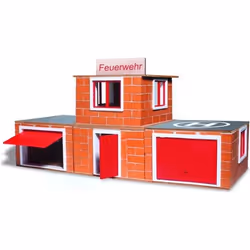 Jeu de construction enfant en brique ciment Caserne de pompiers Teifoc