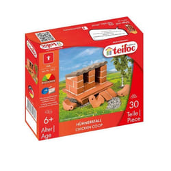 Kit de construction - TEIFOC - Poulailler - Briques en argile - Mortier soluble - 2 poules