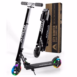 Trottinette Apollo Skyracer LED urbaine suspension roues 145mm - noire