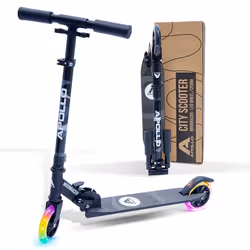 Trottinette Apollo Moonracer 125mm enfant LED - noire