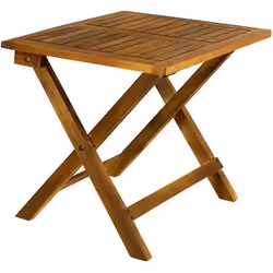 Table basse pliante en bois - Tables jardin dappoint - 46x46cm brun - Acacia