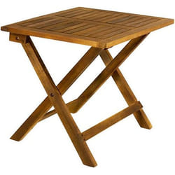 Table basse pliante en bois - Tables jardin dappoint - 46x46cm brun - Acacia