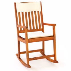 Fauteuil à bascule en bois dAcacia - DEUBA - Jardin - Robuste et résistant aux intempéries