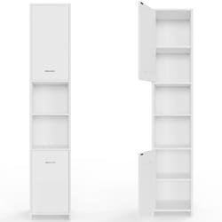 Colonne salle de bain blanche 180 x 30 x 30 cm Armoire haute étagère de rangement Meuble de salle de bain