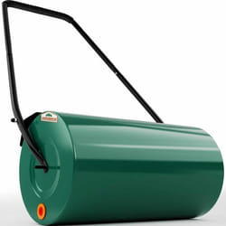 GARDEBRUK® Rouleau à gazon 60cm 50L poignée rembourrée bavette antiprojection remplissage sable eau jardin rouleau main agricole