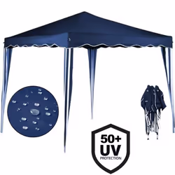 Tonnelle de jardin - Tente Pavillon Bleu Pliable 3x3m Jardin Extérieur Réception