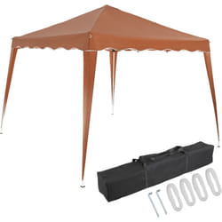 Tonnelle Capri 3x3 m pliable Tente de réception Jardin terrasse extérieur Brun clair - Deuba