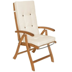 6x Coussin De Chaise -Chaise à Dossier Haut Crème