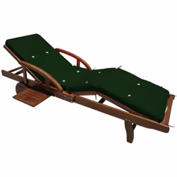 Coussin pour transat vert chaise longue de jardin 195 cm Hydrofuge Coussin bain de soleil intérieur extérieur