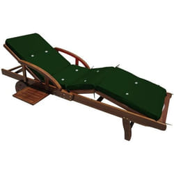 Coussin pour transat vert chaise longue de jardin 195 cm Hydrofuge Coussin bain de soleil intérieur extérieur