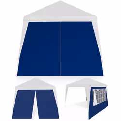 2x Parois latérales murs côtés pour tonnelle pavillon Capri 3x3 mètres bleu