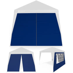 2x Parois latérales murs côtés pour tonnelle pavillon Capri 3x3 mètres bleu