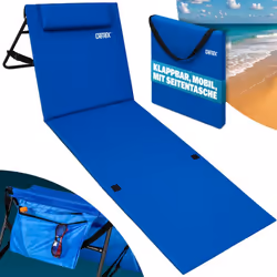 Tapis de plage rembourré avec dossier réglable et sangle de transport Profitez de l'été sur la plage ou dans le jardin ! Ce m ...