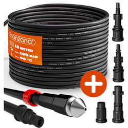 Tuyau pour nettoyeur haute pression 15m Tuyau déboucheur flexible noir Nettoyage de canalisations
